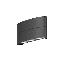 Udendørs wall luminaire CHIERI up / down IP54, antracit, gennemsigtig