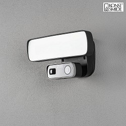 Udendrs wall luminaire SMARTLIGHT med bevgelsesdetektor, med kamera IP54, sort