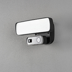 Udend�rs wall luminaire SMARTLIGHT med bev�gelsesdetektor, med kamera IP54, sort