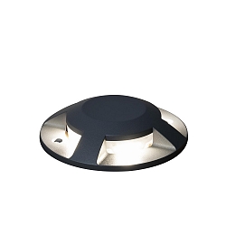 HighPower LED terrace floor spot with 4-fold light beam, 3W 3000K 980lm, anthracite aluminium