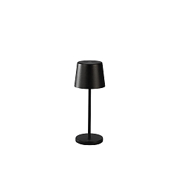 Batteri bordlampe VENCE MINI USB IP54, sort d�mpbar