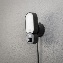 Udend�rs wall luminaire KONSTSMIDE SMARTLIGHT med kamera IP54, sort d�mpbar