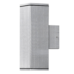 Udendørs wall luminaire MONZA up / down GU10 IP44, aluminium anodiseret, gennemsigtig