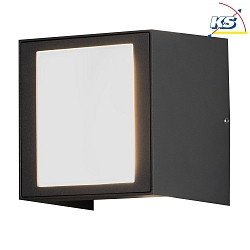 LED outdoor wall luminaire CREMONA, 2 sides adjustable 0-90, 3W 3000K 250lm, anthracite aluminium / frosted acrylic