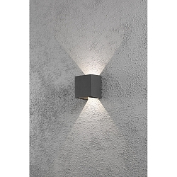 Udendørs wall luminaire CREMONA IP54, antracit, gennemsigtig 
