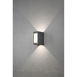 Udendørs wall luminaire CREMONA justerbar IP54, antracit, opal, gennemsigtig 