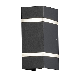 Udendørs wall luminaire CREMONA up / down, justerbar IP54, antracit, opal