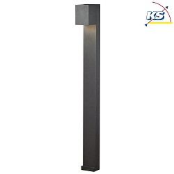 LED path luminaire CREMONA, adjustable light beam 0-90, 8W 3000K 600lm, clear acrylic glass / anthracite