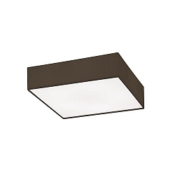 Loftlampe SOFT CUBE 580 firkantet E27 IP20, m�rkebrun d�mpbar