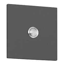 Klokkeplade 10 X 10 stor, firkantet, antracit
