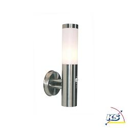 Wall luminaire Nova II outdoor luminaire, 220-240V AC / 50-60Hz, E27, 40W, IP44, stainless steel, with motion detector