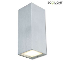 outdoor wall luminaire LUCA UP&DOWN 2 flames IP44, stainless steel