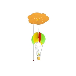 Pendel BALLONWOLKE KASPER E27 IP20, farverig