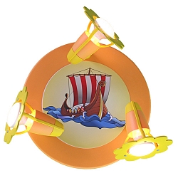 Loftlampe WIKINGER 3-flammer E14 IP20, laks