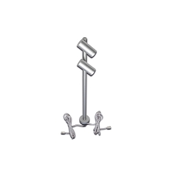 LED Duo Spot for object lighting, seamless height up to 30cm, 24V DC, CRi>90, rotatable, swiveling