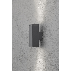 Udendørs wall luminaire MONZA up / down GU10 IP44, antracit, gennemsigtig