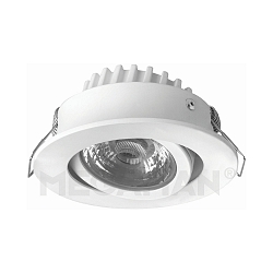 Indbygningslampe RICO DTW HR svingbar, Dim-To-Warm IP44, nikkel b�rstet d�mpbar 6W 500lm 1800-3000K 36� 36� CRI 95