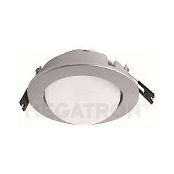 Indbygningslampe PLANEX svingbar GX53 IP23, s�lv d�mpbar