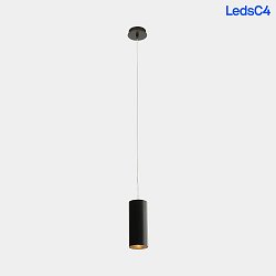 pendant luminaire PIPE 17CM cylindrical, short GU10 IP20, black dimmable