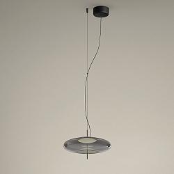 Pendel PLAT RECESSED (PHASE) med sk�rm, CCT Switch, justerbar, med diffuser IP20, sort d�mpbar