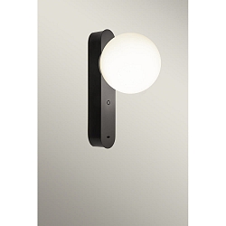 V�glampe PERLINA WALL USB-C med USB tilslutning, CCT Switch, med touch-d�mper IP20, sort d�mpbar