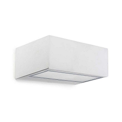 Udendørs wall luminaire NEMESIS LED -  7x17CM up / down, lille, omskiftelig IP65, hvid 