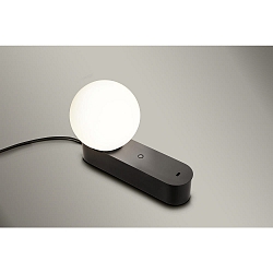 Bordlampe PERLINA TABLE med USB tilslutning, CCT Switch, med stik, med touch-d�mper IP20, sort d�mpbar