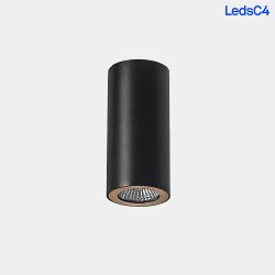 downlight PIPE SINGLE 1 flame, cylindrical, rigid GU10 IP23, black dimmable