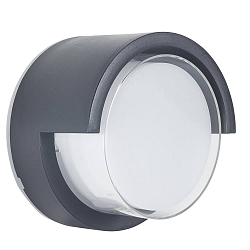 Udendørs wall luminaire CREU rund IP65, opal, sort
