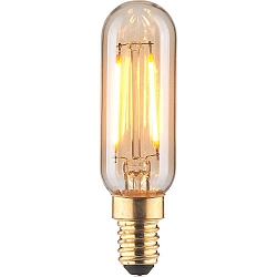 Gl�dep�re T25 TUBE GOLD omskiftelig T25 klar E14 2,5W 180lm 1800K 320� CRI 80-89 