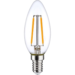 LED Filament Lyskilde kerteformet C35, E14, 2,5W, 2700K, 250lm