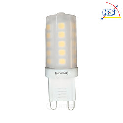 LED plug-in socket lamp, 230V AC, G9, 3.5W 3000K 250lm, dimmable, frosted
