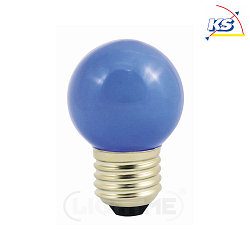 Decorative LED Mini-Globe G45, IP44, E27, 1W blue / frosted