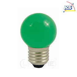 Decorative LED Mini-Globe G45, IP44, E27, 1W green / frosted
