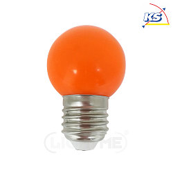 Decorative LED Mini-Globe G45, IP44, E27, 1W orange / frosted
