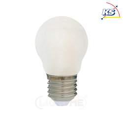 LED drop shape filament lamp P45, E27, 4.5W 2700K 470lm