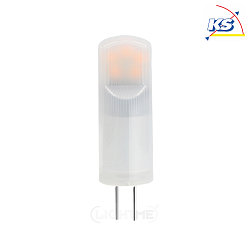 LED pin base lamp, G4, 12V AC/DC, 2.4W 3000K 275lm, frosted