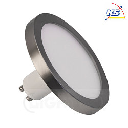 LED diffuser lamp StepDim 9cm, GU10, 4.5W 2700K 300lm 150, dimmable, brushed nickel / satined