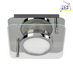 Ceiling luminaire CHROMIA, 1-flame, incl. GU10 5W 2700K 400lm (3-Step-dimmable), chrome / satined