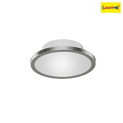 Ceiling luminaire DISK-1, 1-flame, IP44,  14.5cm, CCT, incl. GX53 8W 2700K/4000K 650lm, silver leaf
