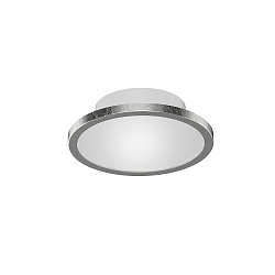 Loftlampe AQUA DISK-1 / 147MM 1-flamme, CCT Switch, omskiftelig GX53 IP44, sølv 