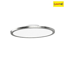Ceiling luminaire DISK-1, 1-flame, IP44,  30.2cm, CCT, incl. GX53 24W 2700K/4000K 2000lm, silver leaf
