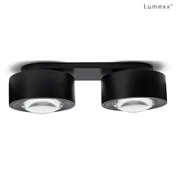 spot EASY LENS DOUBLE LED Dim-To-Warm IP20, black dimmable