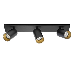 Loftlampe SPOTON 3 3-flammer GU10 IP20, sort