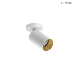 Loftlampe SPOTON CIRCLE 1 1-flamme GU10 IP20, guld, hvid