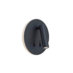 Væglampe CIRCLE LED IP20, sort 