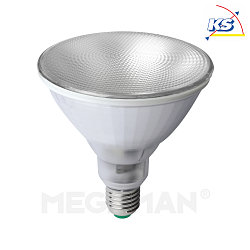 Outdoor LED planting lamp, reflector shape PAR38, IP55, E27, 12W PT-Special, clear strukturiert