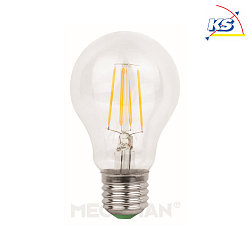 LED pear shape filament lamp Classic A60, E27, 4.8W 2700K 470lm, opal