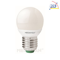 LED drop shape lamp P45, E27, 5W 2800K 470lm, CRi >90, dimmable, frosted
