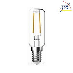 LED tube shape filament T25, E14, 2.5W 2700K 250lm, clear